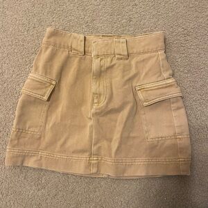 NWOT Pacsun yellow cargo mini skirt